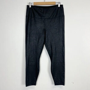 NEW 90 Degree Leggings Womens XL Black Faux Leather Pull On Pants Stretch NWOT